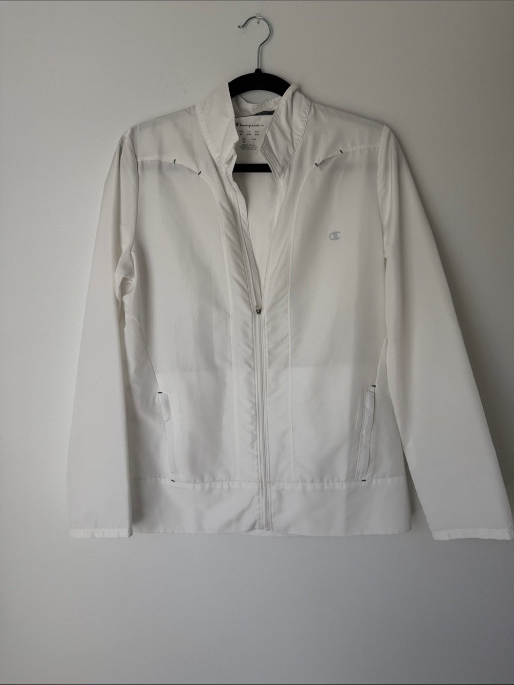 Champion Women's White Full-Zip Utility Jacket